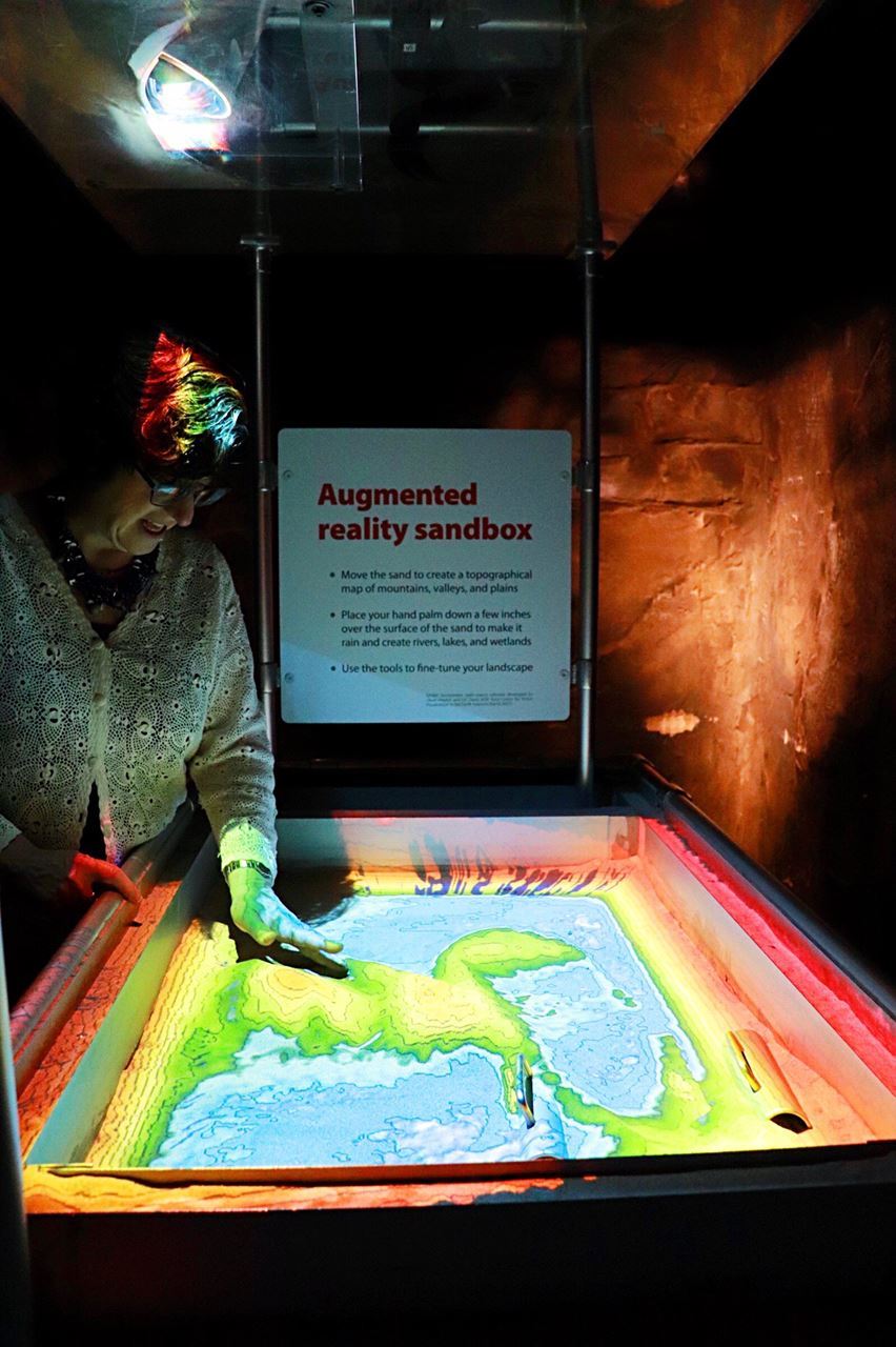 MANY staff had some fun at the @mostsyracuse with this augmented reality sandbox!